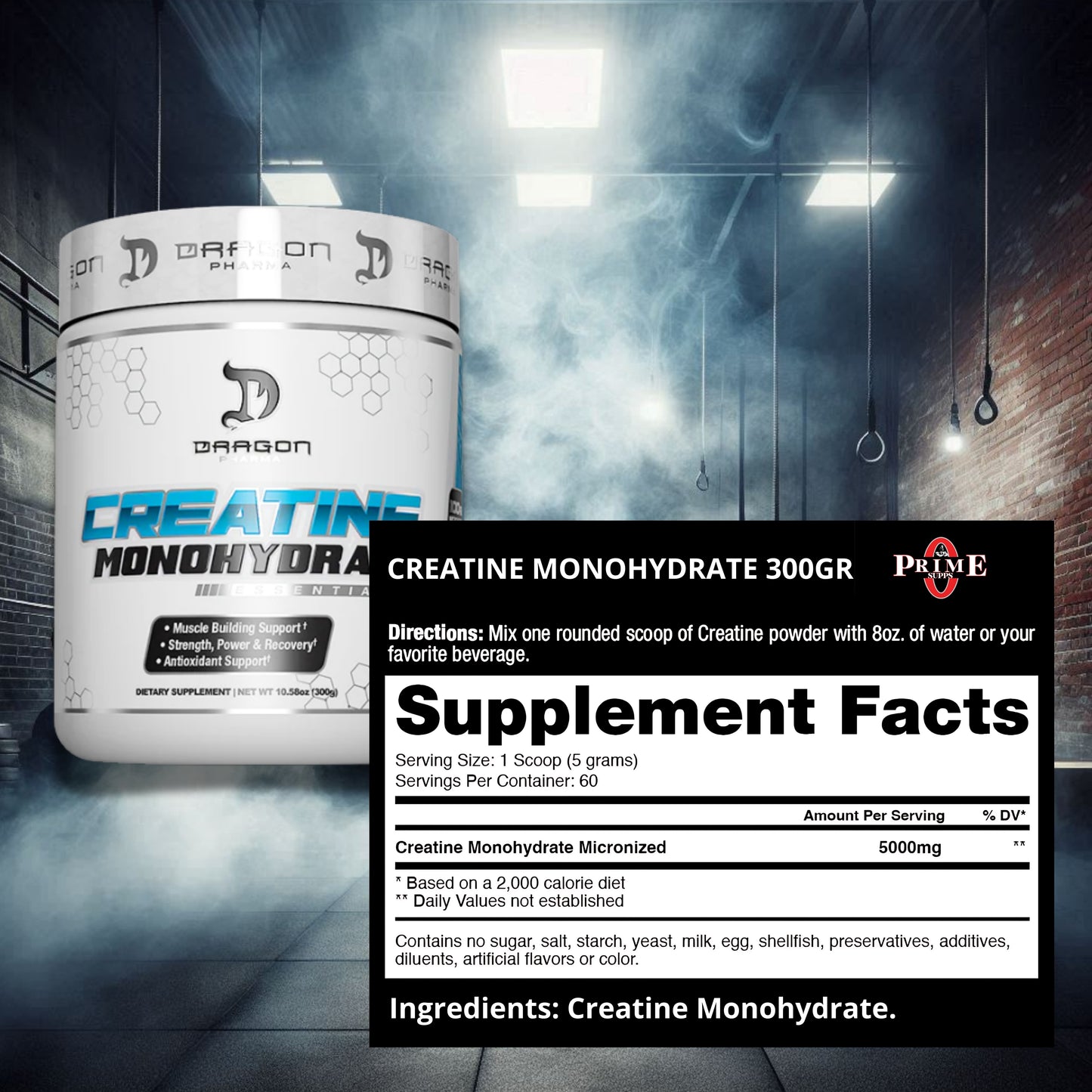 Creatina Monohidratada 300gr – DragonPharma