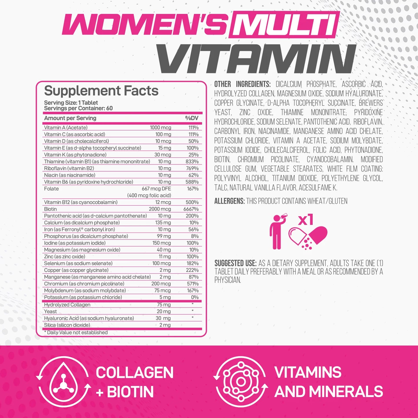 MULTIVITAMINICO PARA MUJER VITALWOMAN (60 CAPSULAS) - FORZAGEN