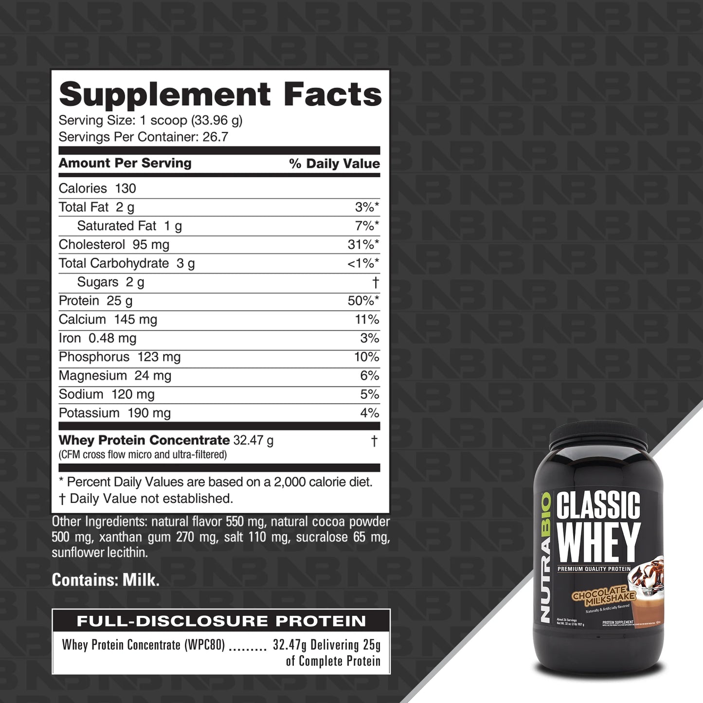 CLASSIC WHEY (2LB) - NUTRABIO
