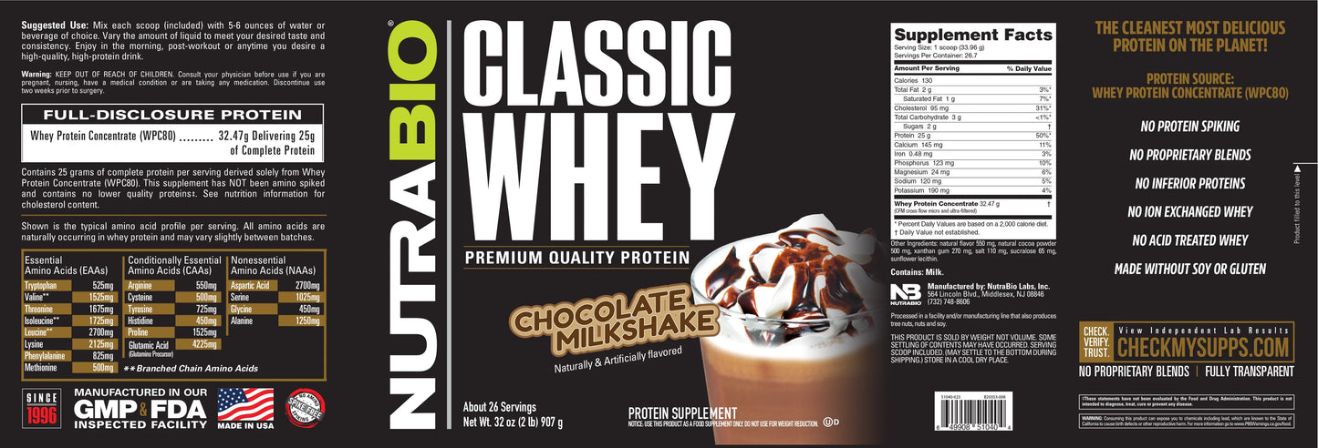 CLASSIC WHEY (2LB) - NUTRABIO