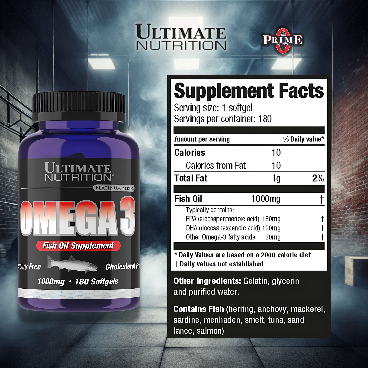OMEGA-3 , 180 CAPSULAS - ULTIMATE NUTRITION