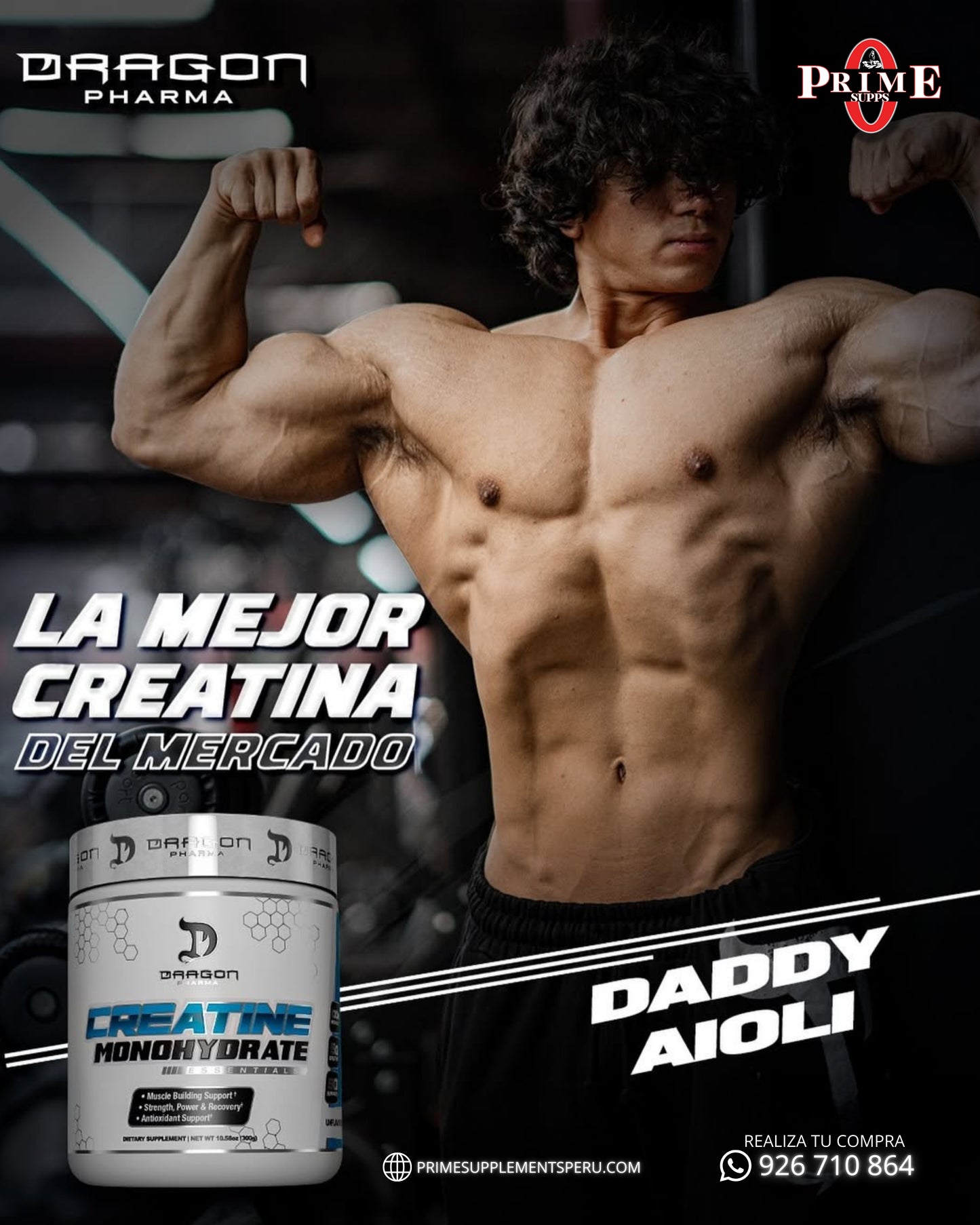 Creatina Monohidratada 300gr – DragonPharma
