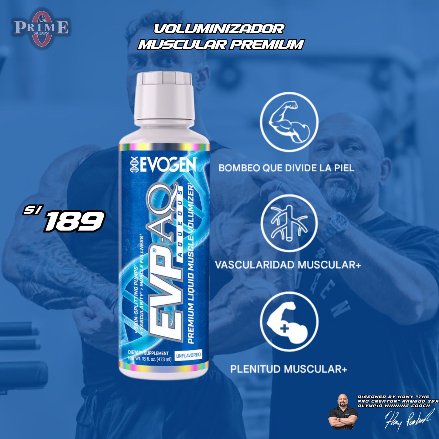 EVP AQ (VOLUMINIZADOR MUSCULAR) (32 SERVS) - EVOGEN NUTRITION