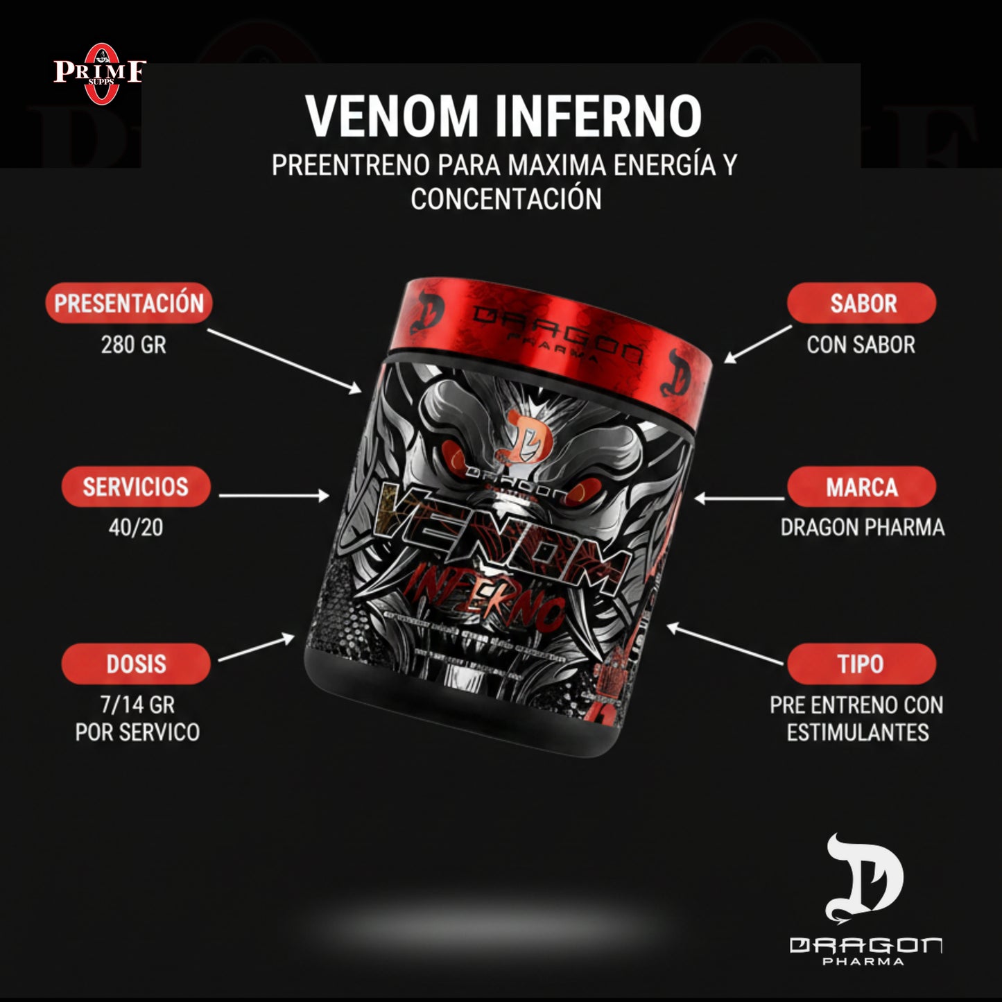 VENOM INFERNO - DRAGONPHARMA - Imagen 2