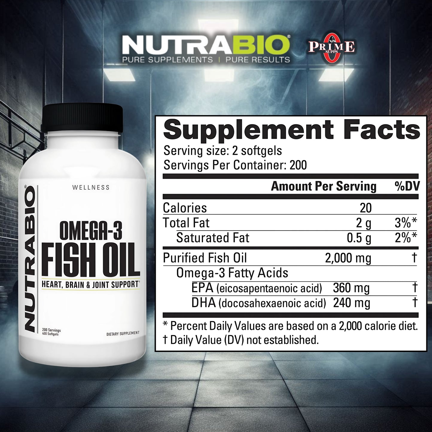 OMEGA 3 (400 CAPSULAS) - NUTRABIO