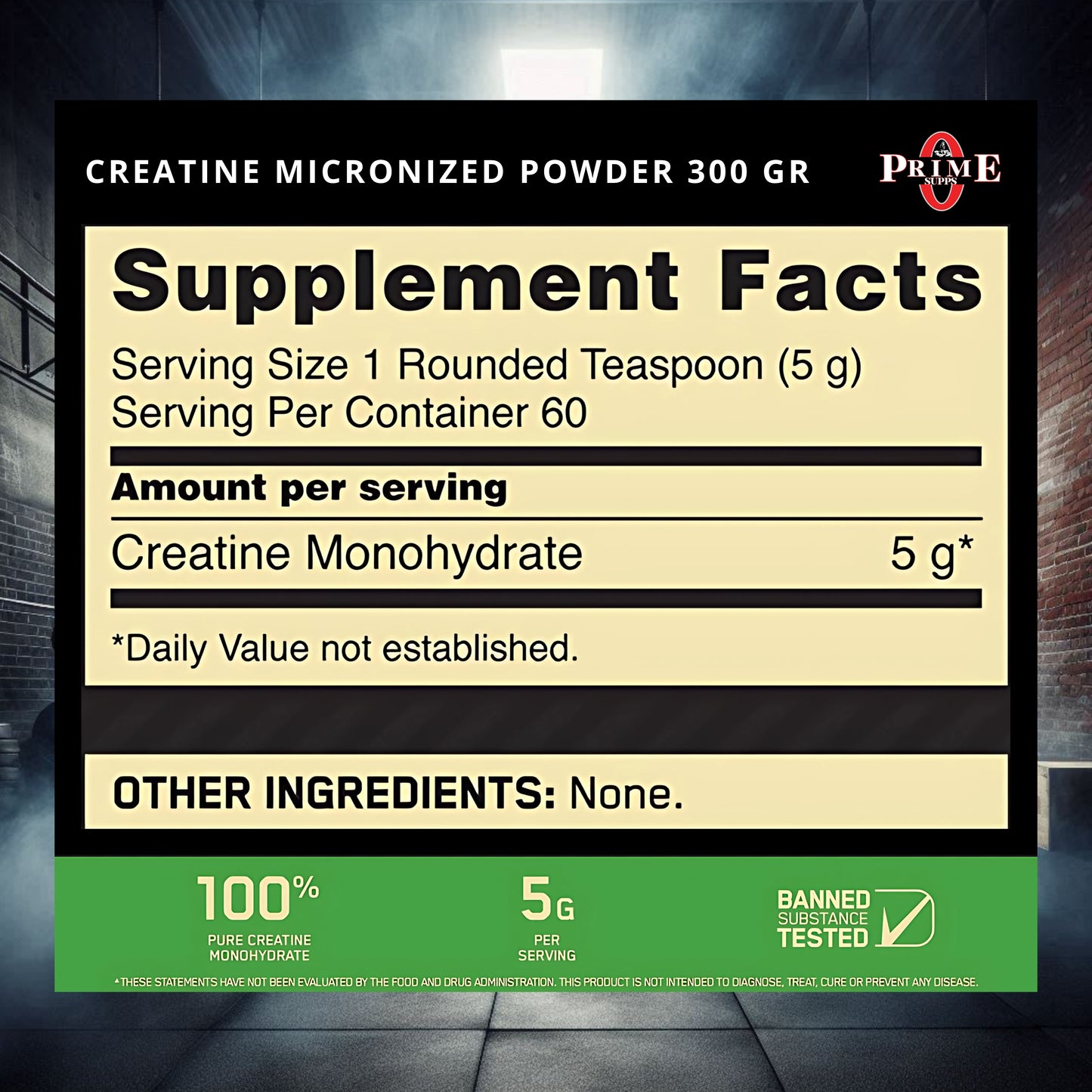 CREATINA MONOHIDRATADA Y MICRONIZADA (300 GR) - OPTIMUM NUTRITION