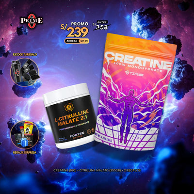 CREATINA (1KG) + CITRULINA MALATO (300GR) + 2 REGALOS