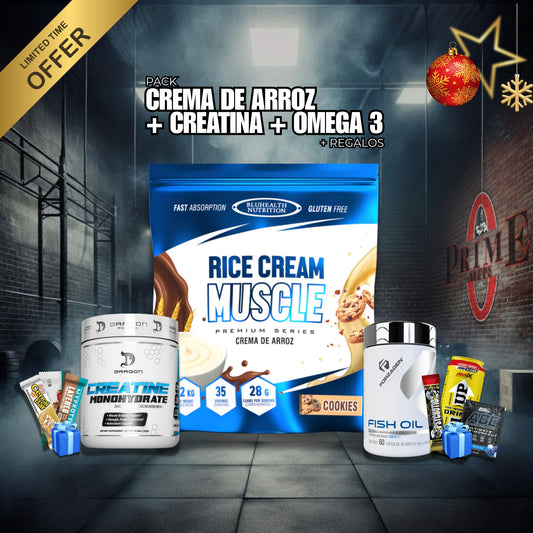 PÁCK 1: CREMA DE ARROZ + CREATINA + OMEGA 3