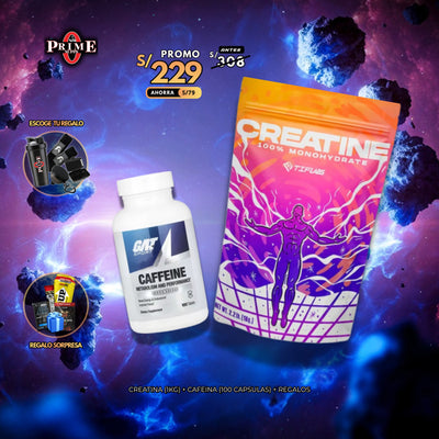 CREATINA (1KG) + CAFEINA (100 CAPSULAS) + REGALOS