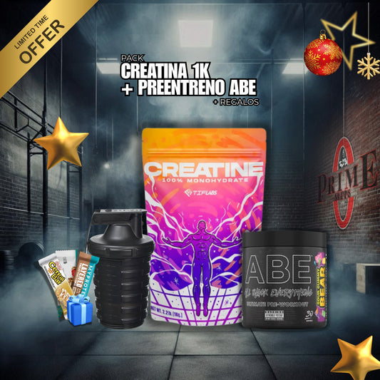 PACK: CREATINA TIFLABS 1KG + PREENTRENO ABE