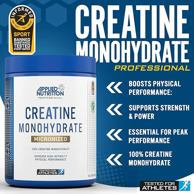 CREATINA MONOHIDRATADA Y MICRONIZADA (250GR) -APPLIED NUTRITION