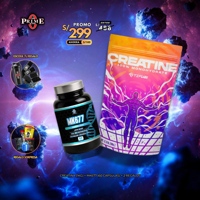 CREATINA (1KG) + MK677 (60 CAPSULAS) + 2 REGALOS