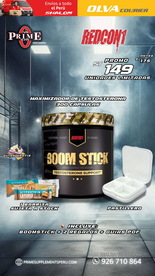 MAXIMIZADOR DE TESTOSTERONA BOOMSTICK + 2 REGALOS 🎁 (PROMO)
