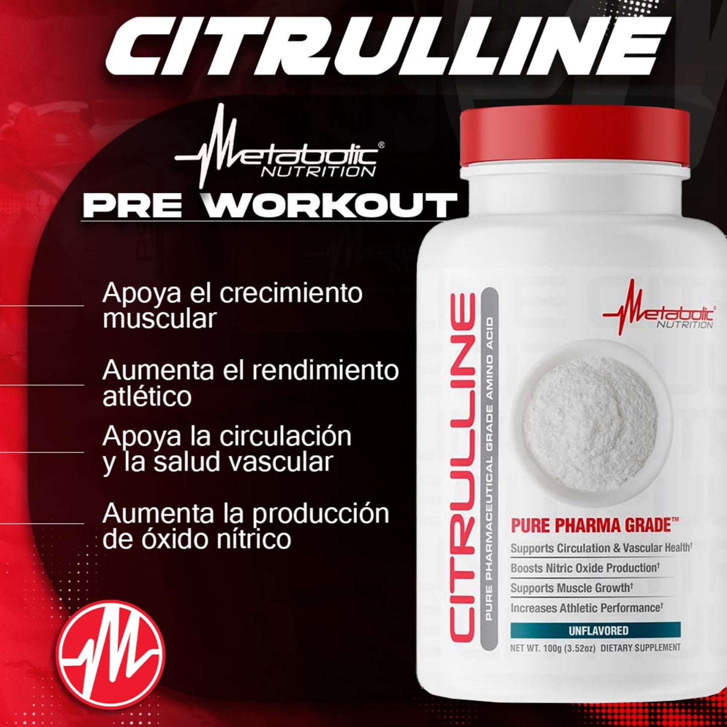 CITRULINA (300GR) - METABOLIC NUTRITION