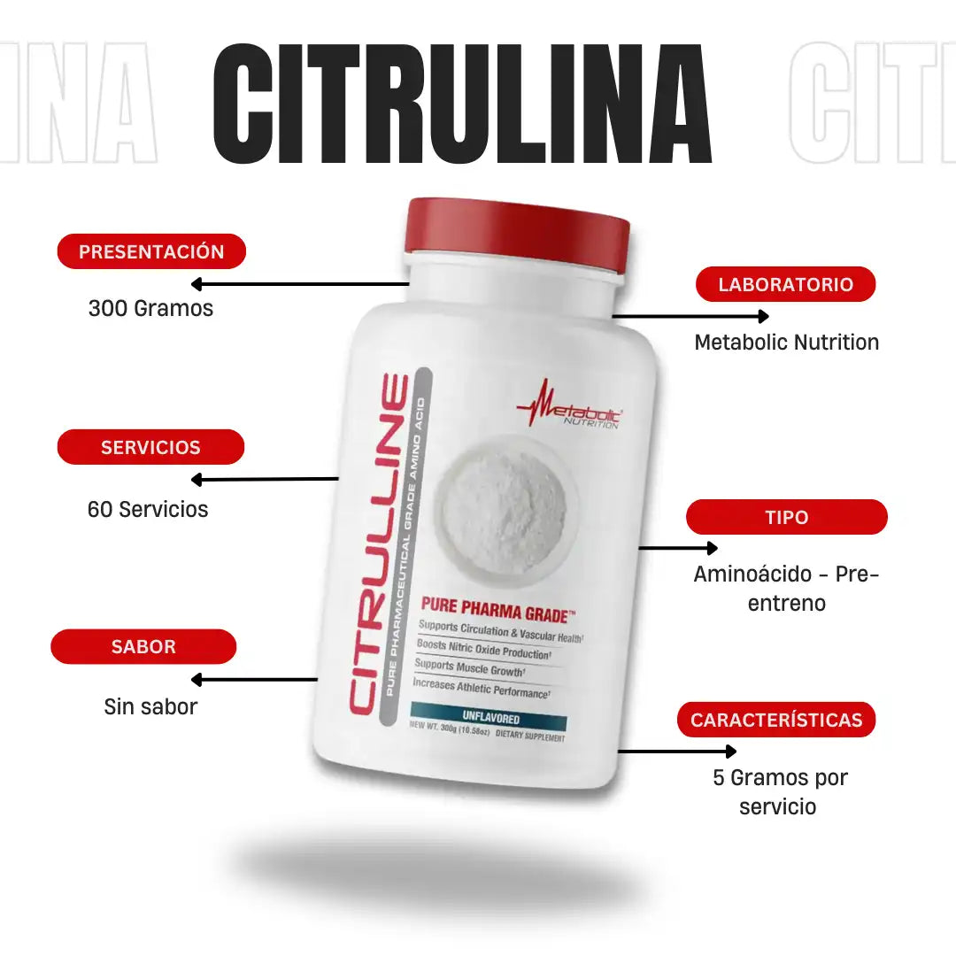 CITRULINA (300GR) - METABOLIC NUTRITION